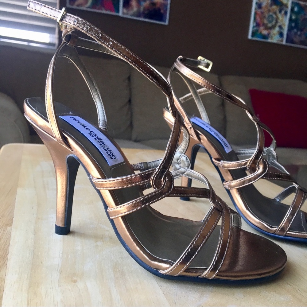 *Size 4* Bronze Strappy Sandals